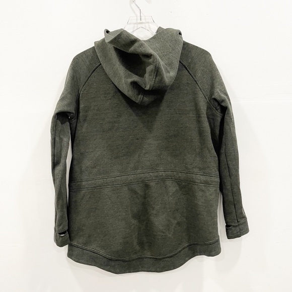 Nike Tech Fleece Cape Jacket Olive Green Hooded Sportswear Asymmetrical Zip M - Picture 2 of 15